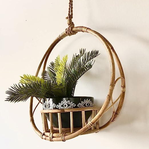 rattan cane plant pot holder natural finish pack of 1